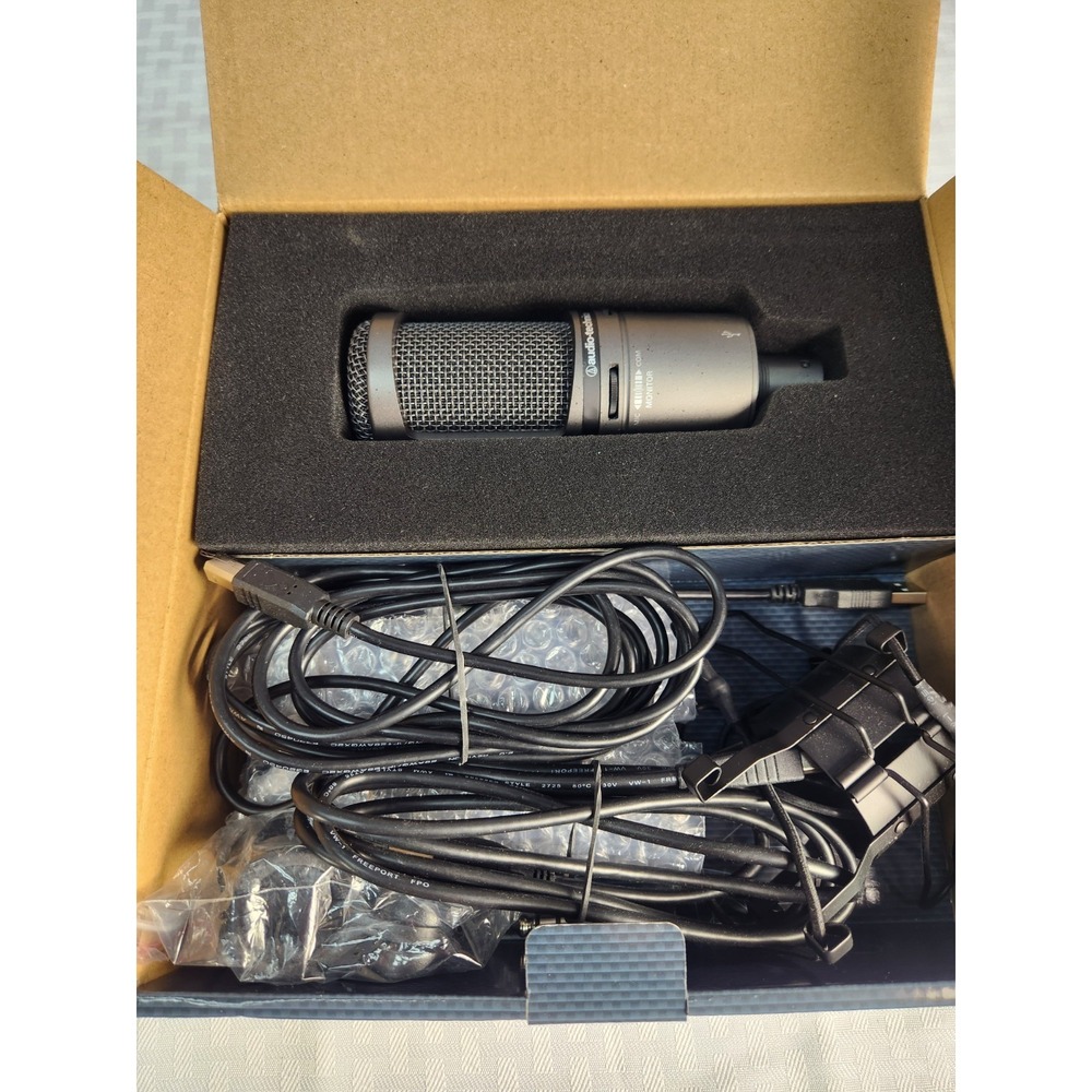 NEW! Original Audio Technica At2020USB-X USB Microphone w/Bag, + Shock Pop Filte - Picture 11 of 13